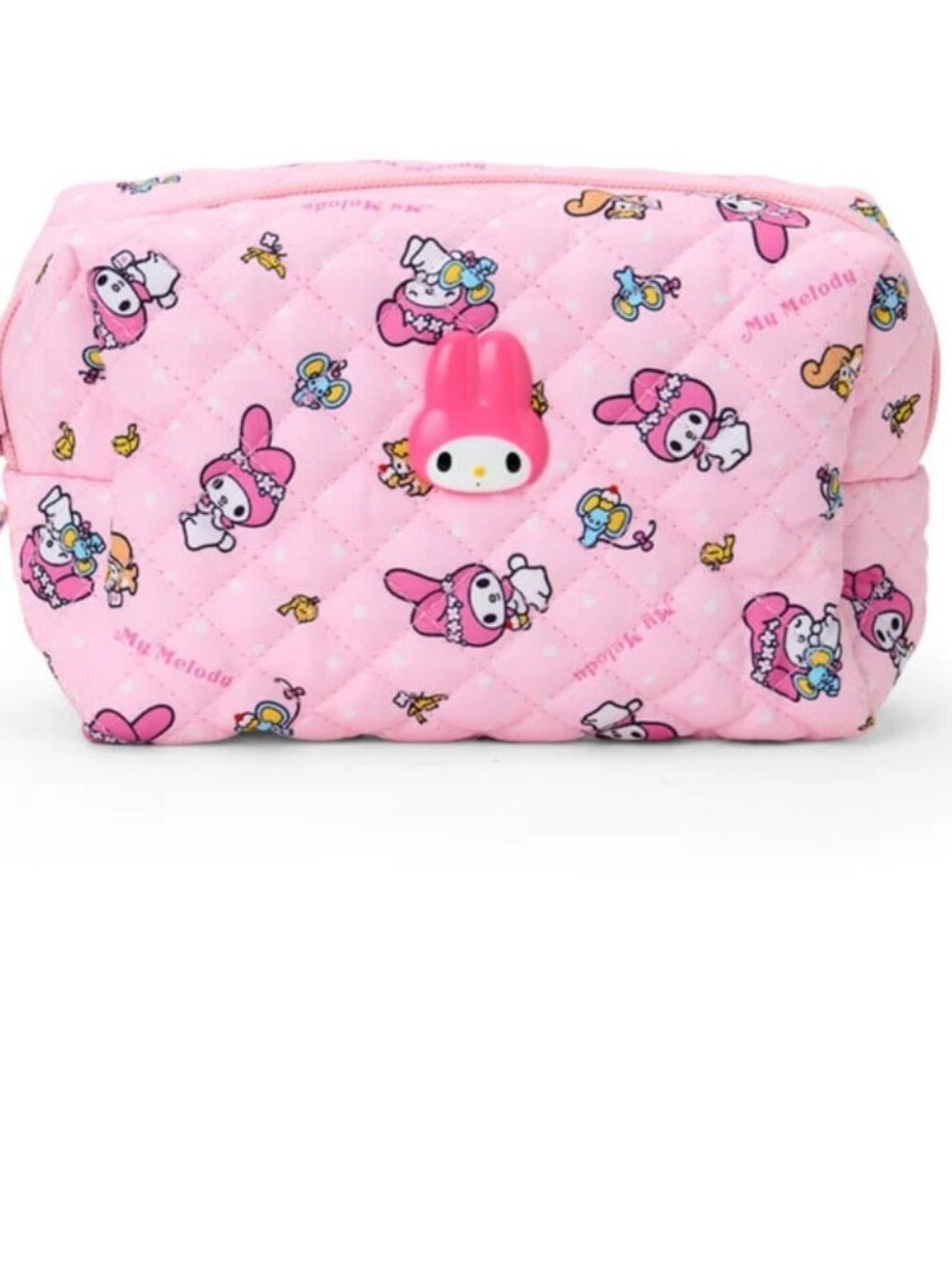 Sanrio Originals My Melody Pink Zipper Pouch Bag Retro Quilt Series NWT